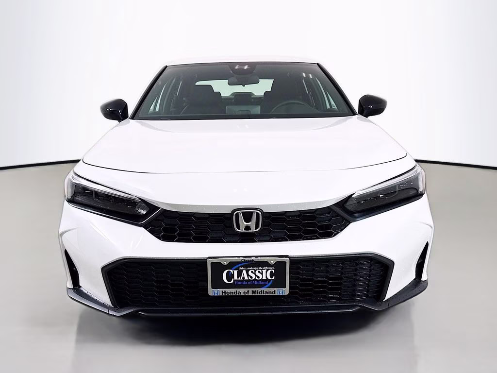 2026 Platinum White Pearl Honda Civic Sport FWD Sedan