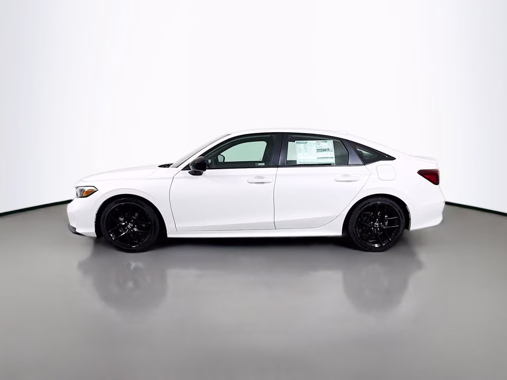 2026 Platinum White Pearl Honda Civic Sport FWD Sedan