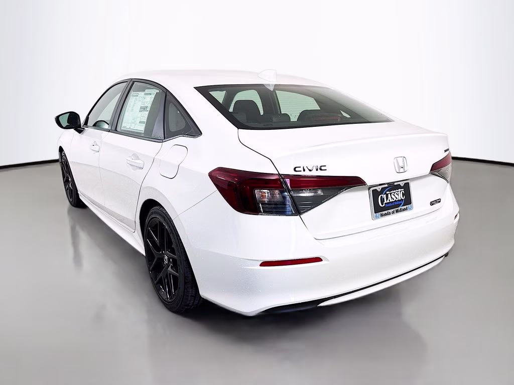 2026 Platinum White Pearl Honda Civic Sport FWD Sedan