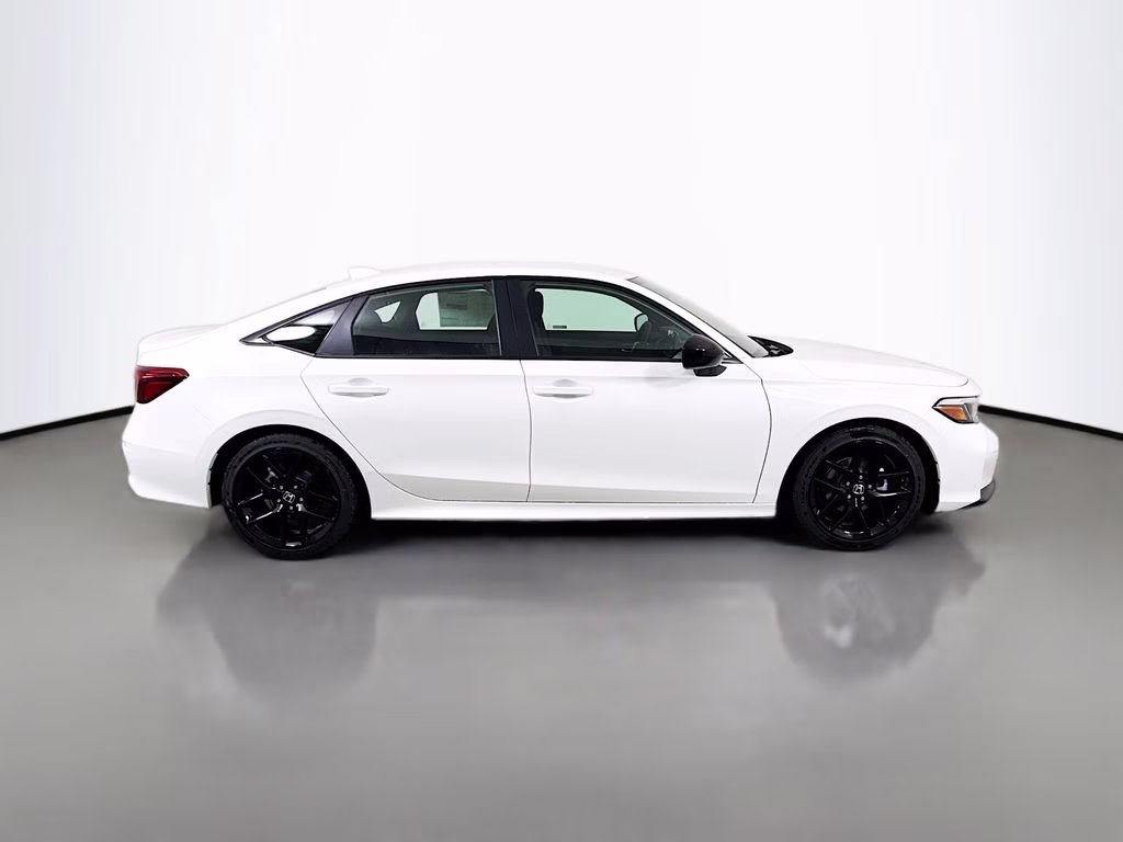 2026 Platinum White Pearl Honda Civic Sport FWD Sedan