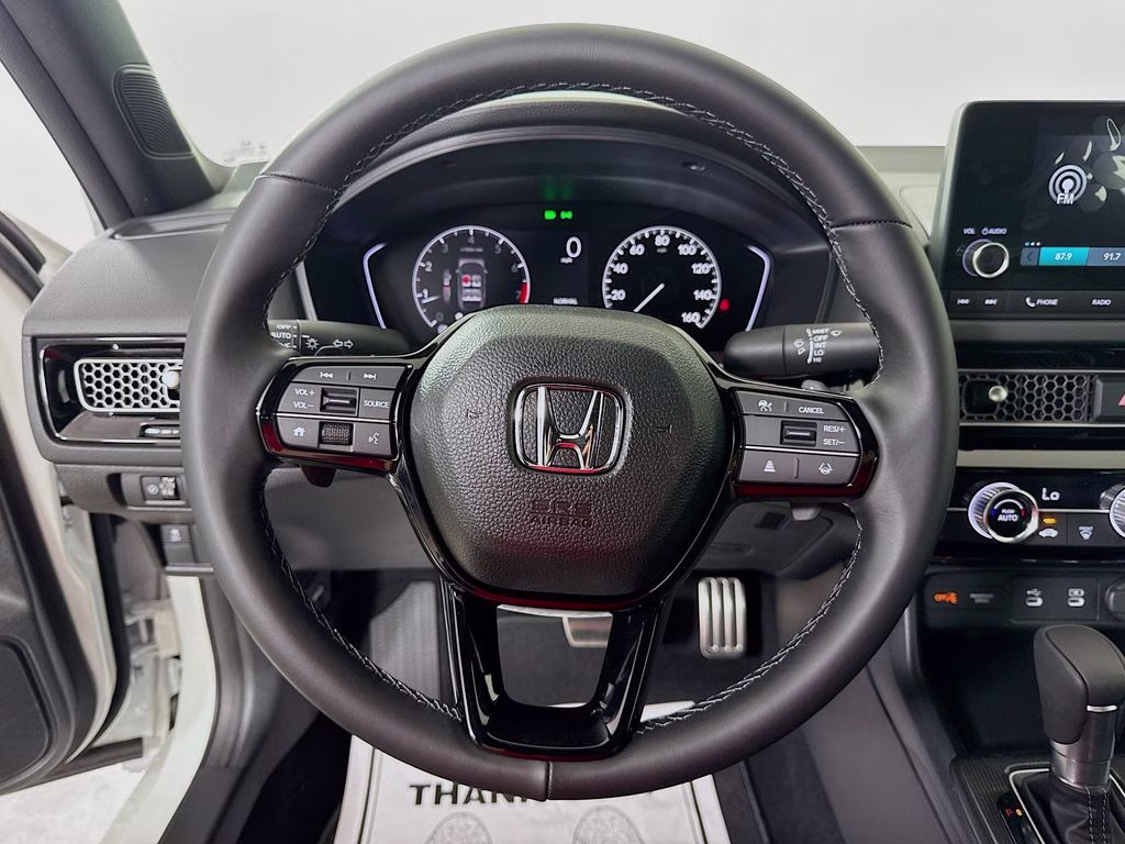 2026 Platinum White Pearl Honda Civic Sport FWD Sedan