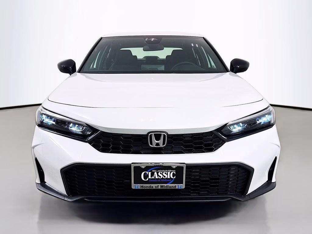 2026 Platinum White Pearl Honda Civic Sport FWD Sedan
