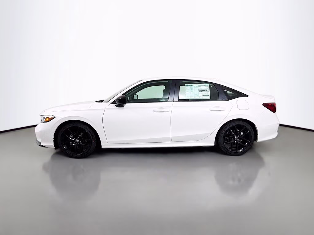 2026 Platinum White Pearl Honda Civic Sport FWD Sedan