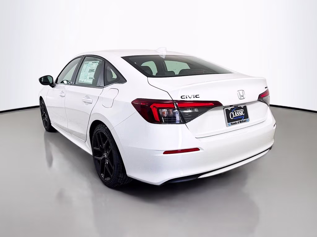 2026 Platinum White Pearl Honda Civic Sport FWD Sedan