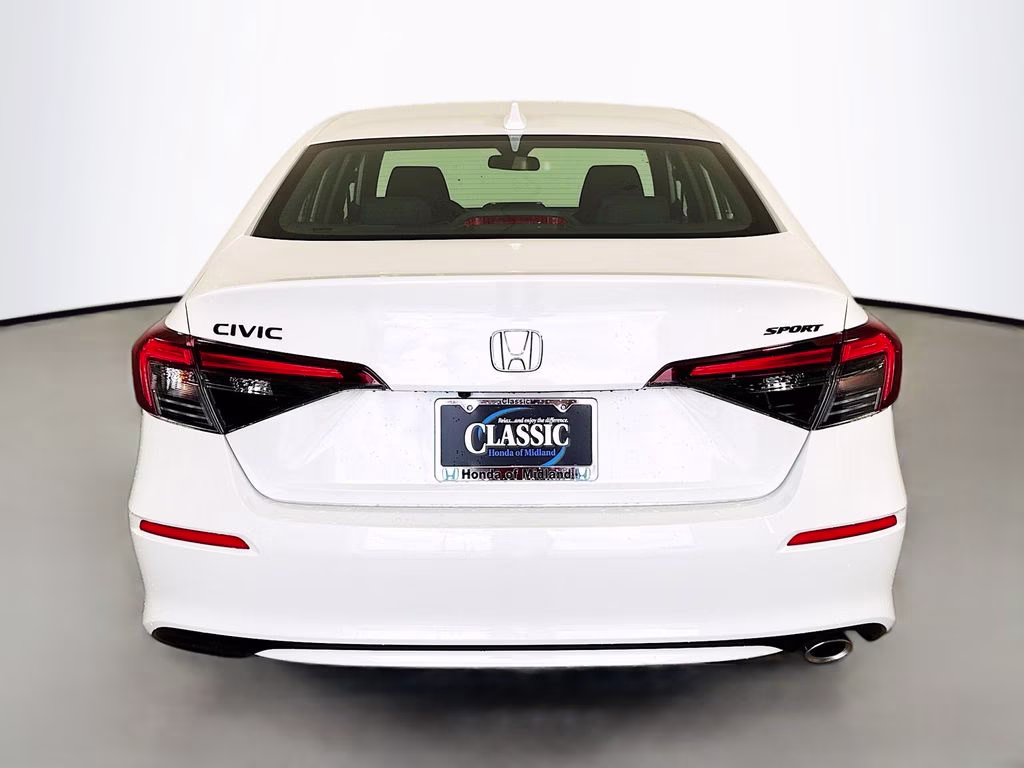 2026 Platinum White Pearl Honda Civic Sport FWD Sedan