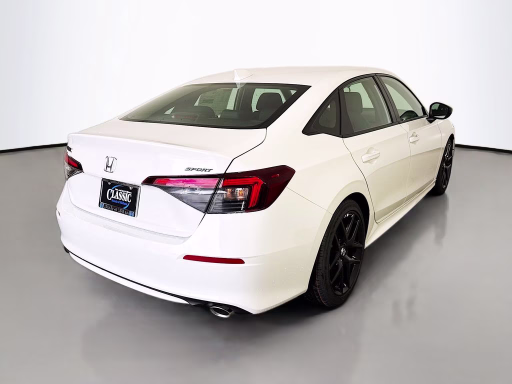2026 Platinum White Pearl Honda Civic Sport FWD Sedan
