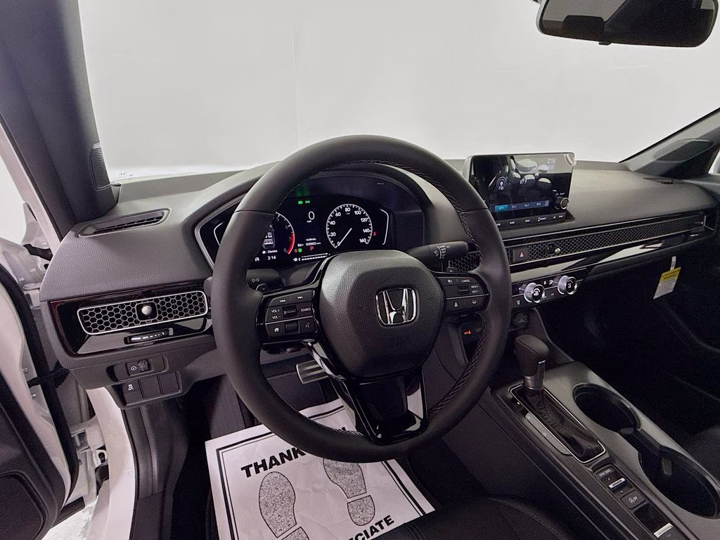 2026 Platinum White Pearl Honda Civic Sport FWD Sedan