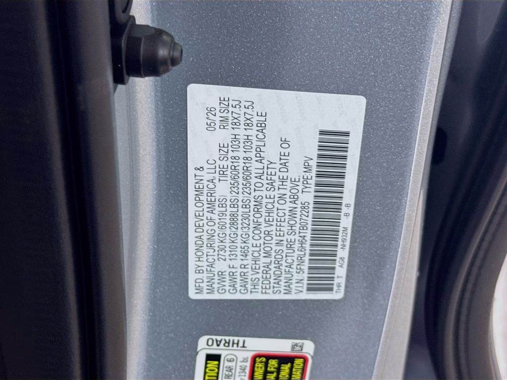 2026 Solar Silver Metallic Honda Odyssey EX-L FWD Van