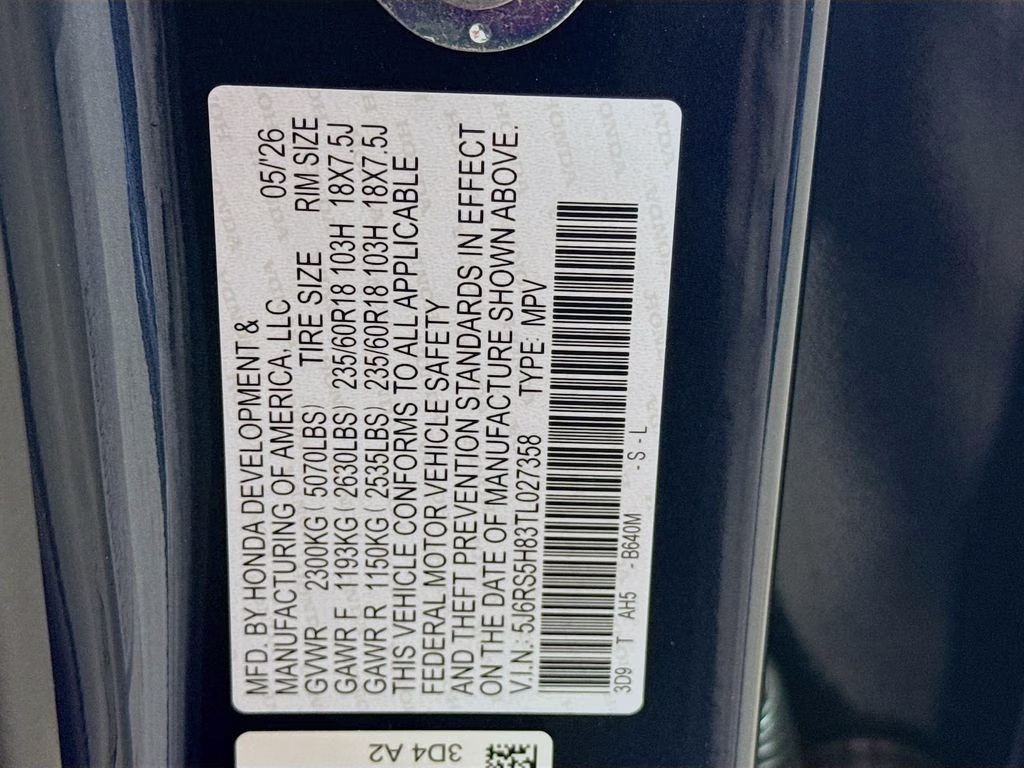 2026 Canyon River Blue Metallic Honda CR-V Hybrid Sport-L FWD SUV