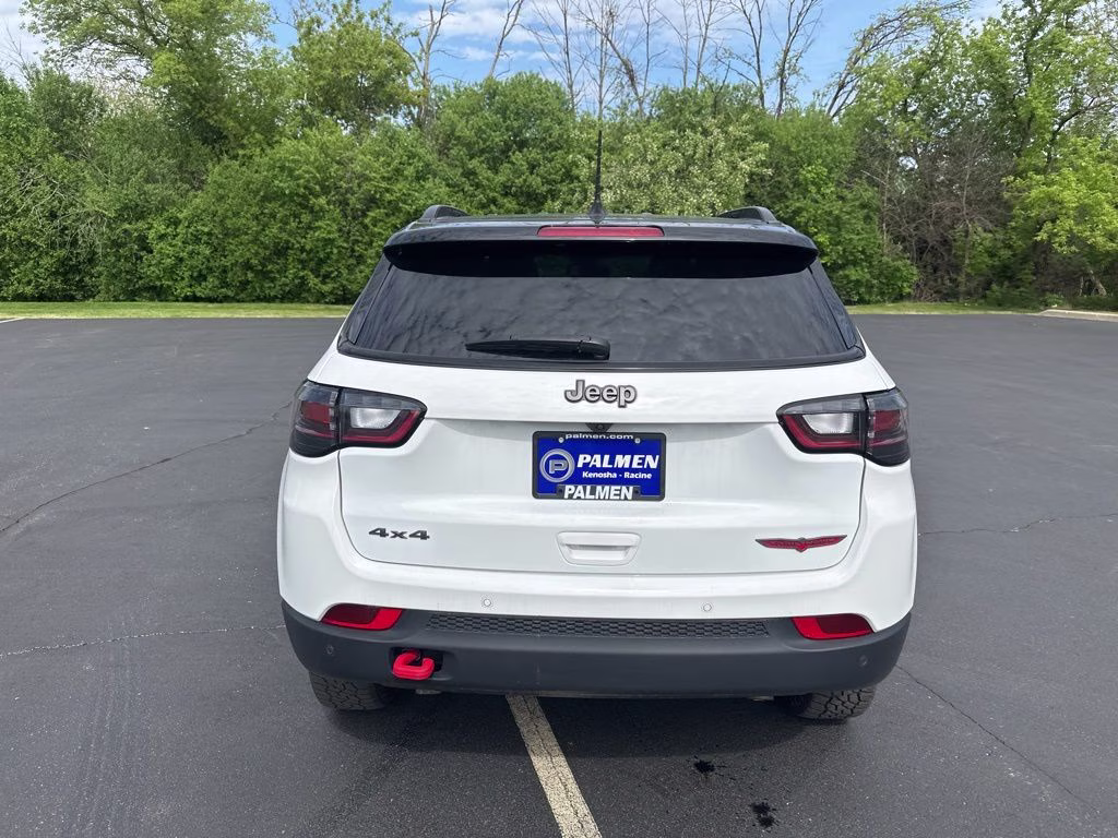 2024 Bright White Clearcoat Jeep Compass Trailhawk 4X4 SUV