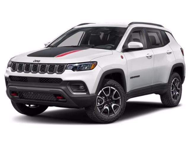 2024 Bright White Clearcoat Jeep Compass Trailhawk 4X4 SUV