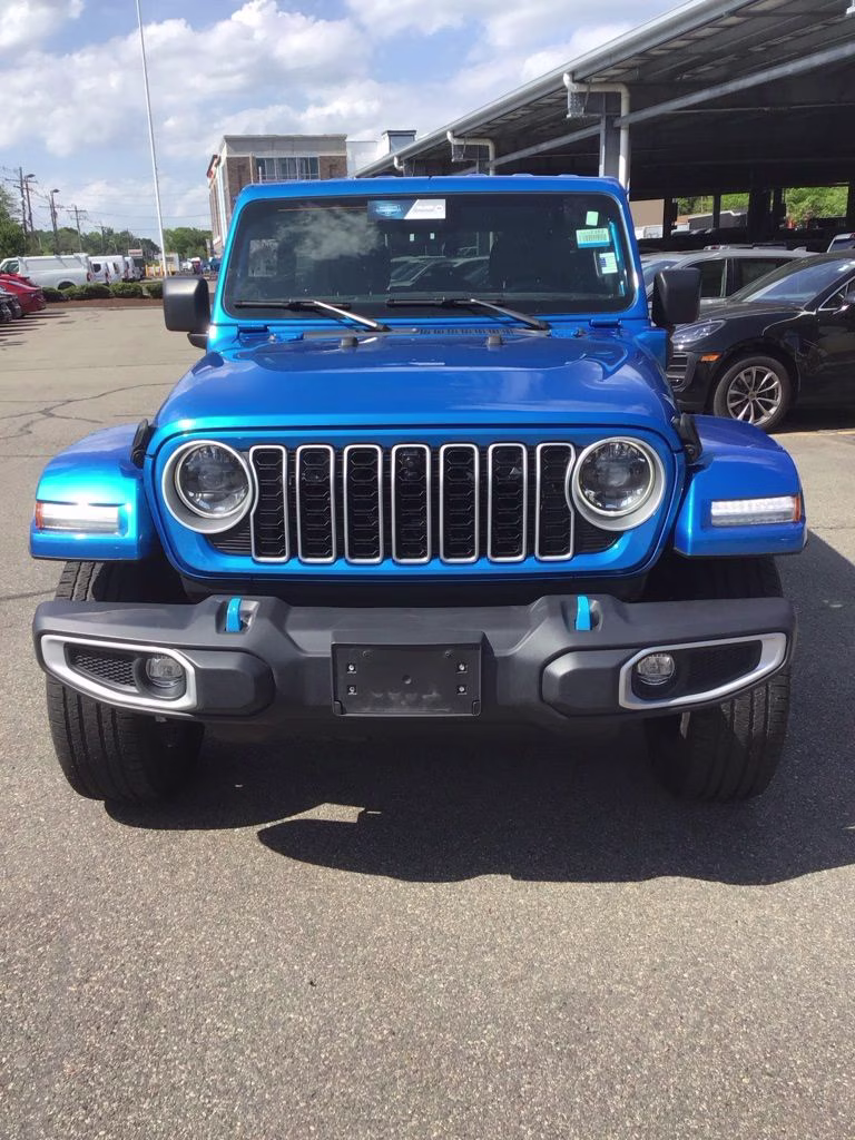2024 Hydro Blue Pearl Coat Jeep Wrangler Sahara 4xe 4X4 SUV