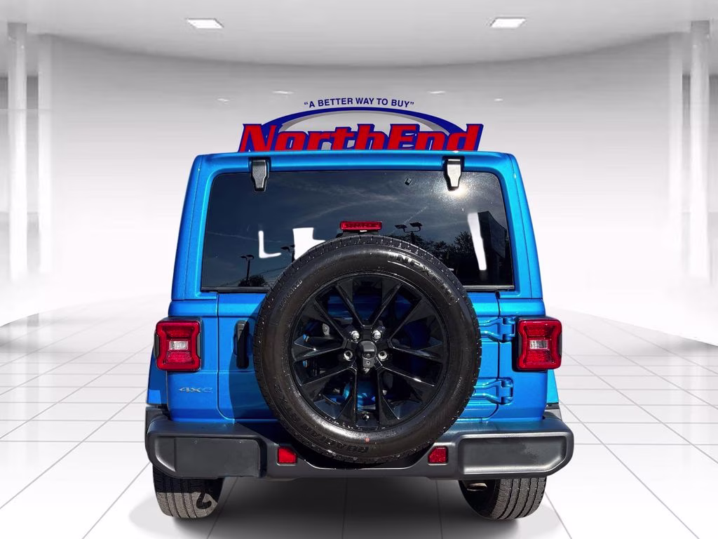 2024 Hydro Blue Pearl Coat Jeep Wrangler Sahara 4xe 4X4 SUV