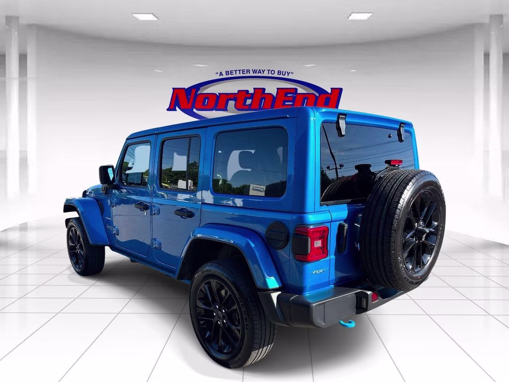 2024 Hydro Blue Pearl Coat Jeep Wrangler Sahara 4xe 4X4 SUV