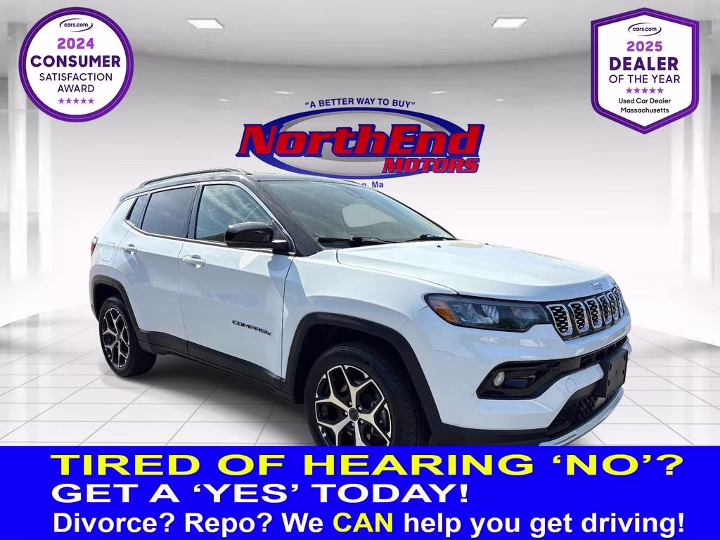 2025 Bright White Clearcoat Jeep Compass Limited 4X4 SUV