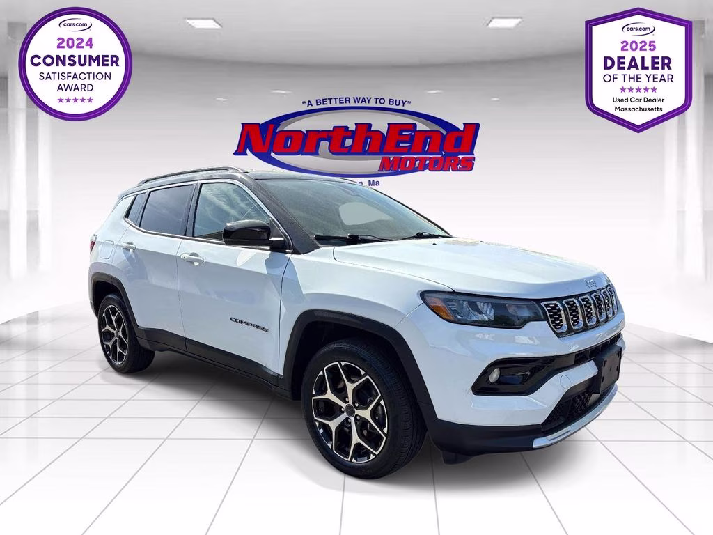 2025 Bright White Clearcoat Jeep Compass Limited 4X4 SUV