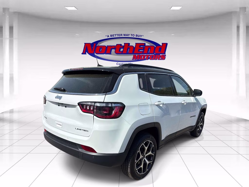 2025 Bright White Clearcoat Jeep Compass Limited 4X4 SUV