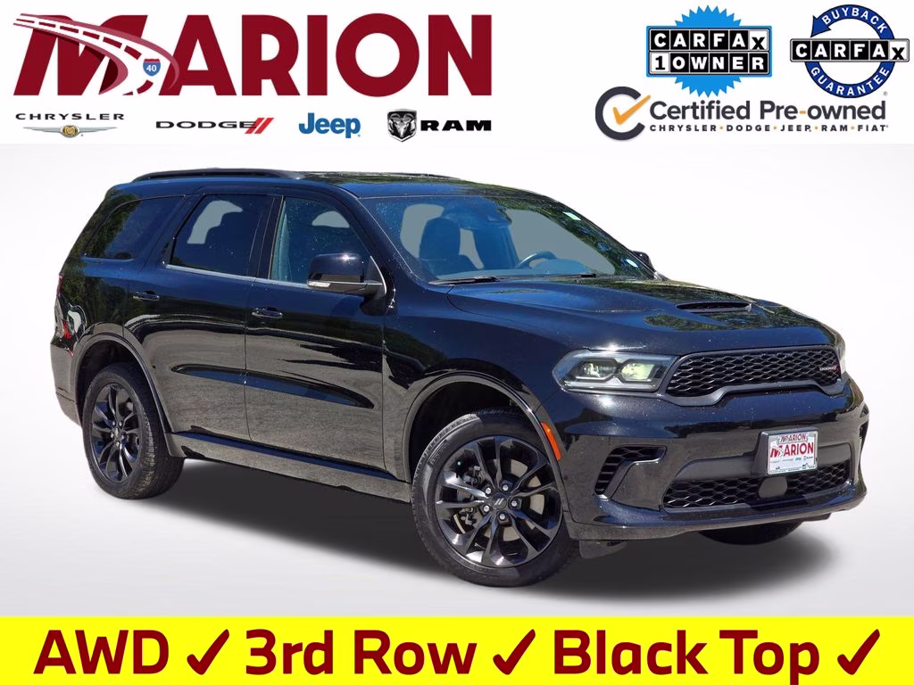 2024 DB Black Crystal Clearcoat Dodge Durango GT Plus AWD SUV