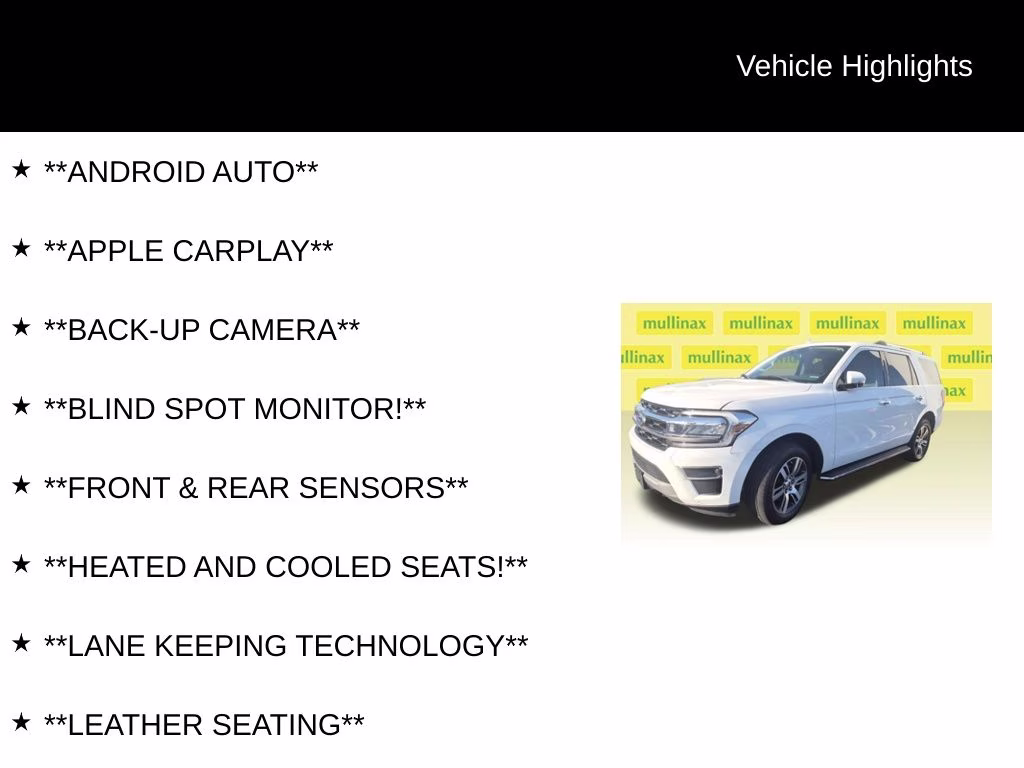 2022 White Ford Expedition Limited 4X4 SUV