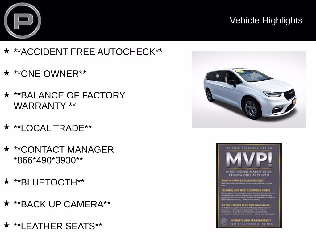 2024 Bright White Clearcoat Chrysler Pacifica Limited FWD Van