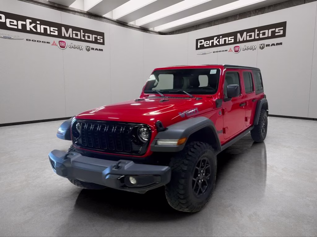 2025 Firecracker Red Clearcoat Jeep Wrangler 4xe Willys 4X4 SUV