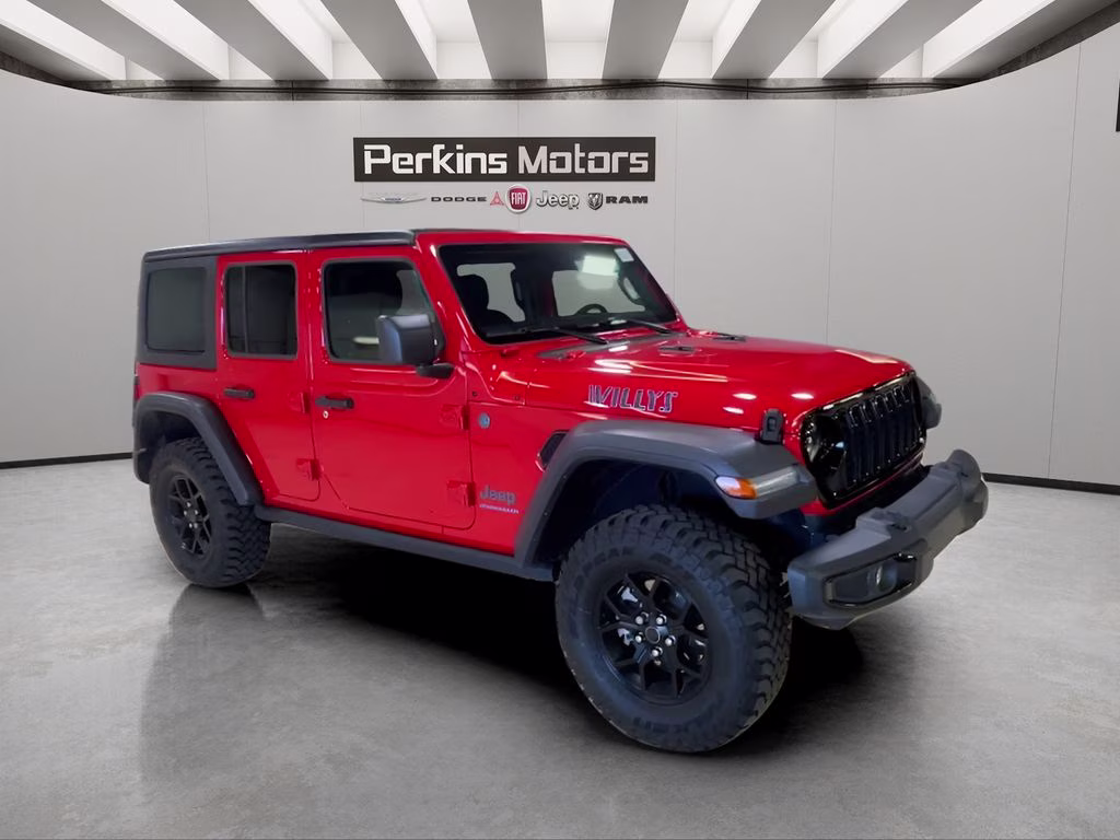 2025 Firecracker Red Clearcoat Jeep Wrangler 4xe Willys 4X4 SUV