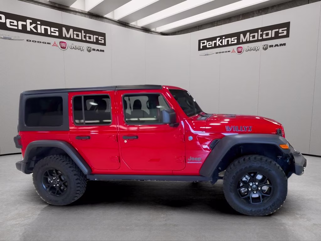 2025 Firecracker Red Clearcoat Jeep Wrangler 4xe Willys 4X4 SUV