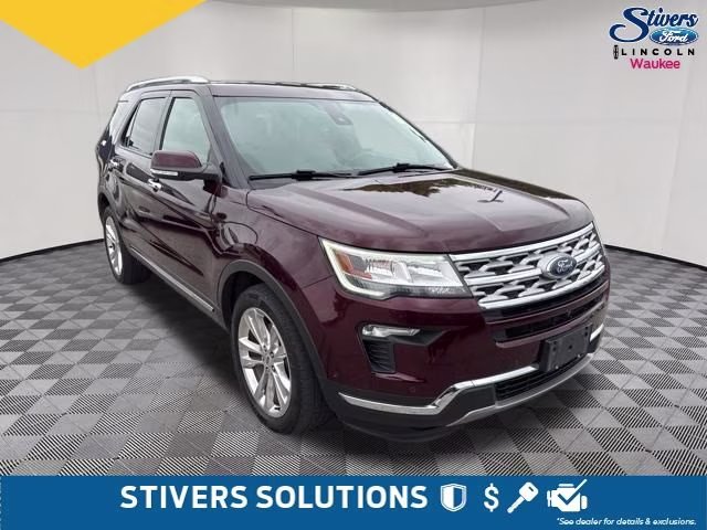 2018 Burgundy Ford Explorer Limited 4X4 SUV