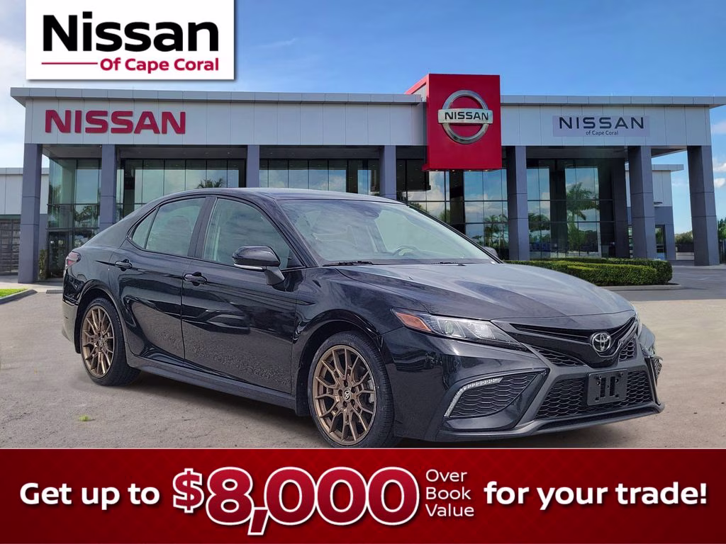 2024 Midnight Black Metallic Toyota Camry SE Nightshade AWD Sedan