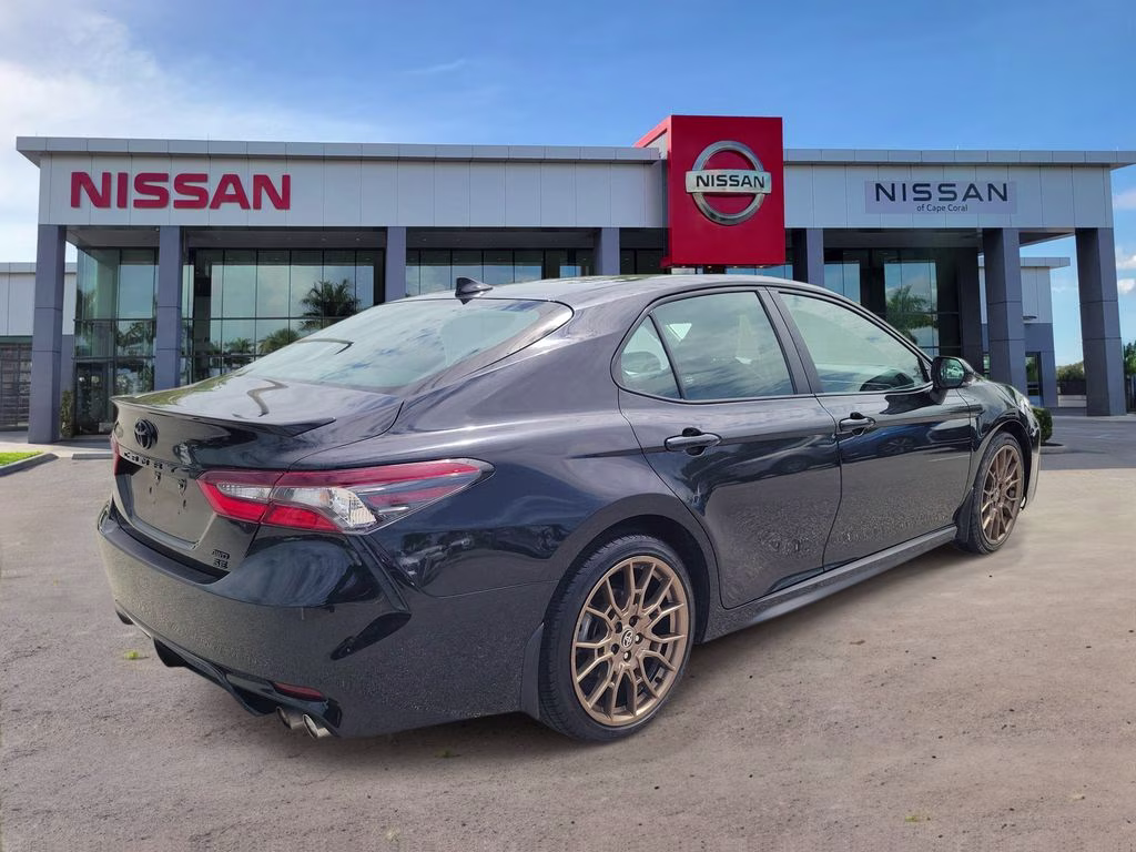 2024 Midnight Black Metallic Toyota Camry SE Nightshade AWD Sedan