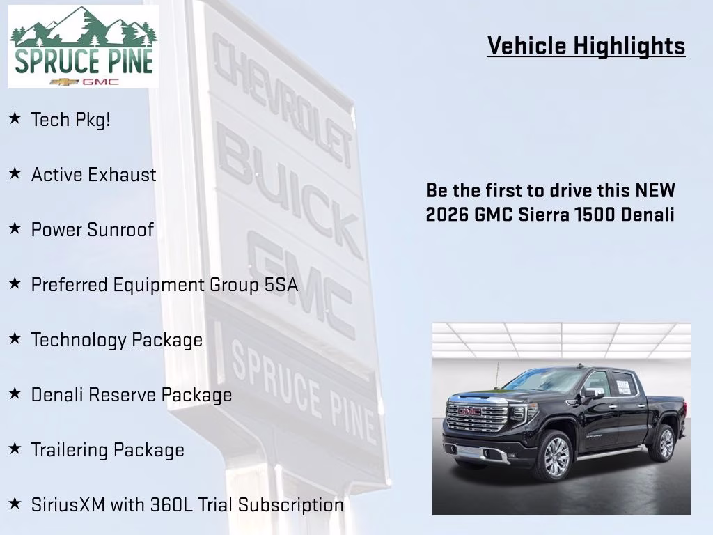 2026 Onyx Black GMC Sierra 1500 Denali 4X4 Truck