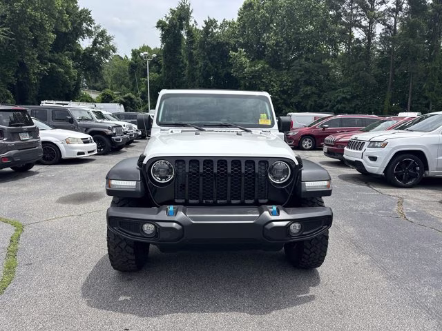 2023 Bright White Clearcoat Jeep Wrangler 4xe 4x4 4X4 Convertible