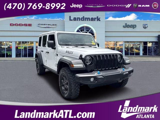 2023 Bright White Clearcoat Jeep Wrangler 4xe 4x4 4X4 Convertible