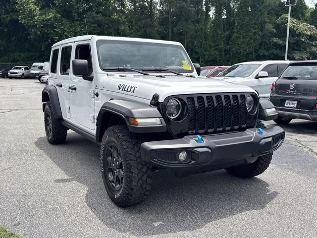 2023 Bright White Clearcoat Jeep Wrangler 4xe 4x4 4X4 Convertible