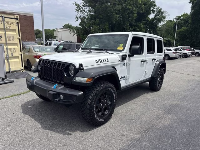 2023 Bright White Clearcoat Jeep Wrangler 4xe 4x4 4X4 Convertible