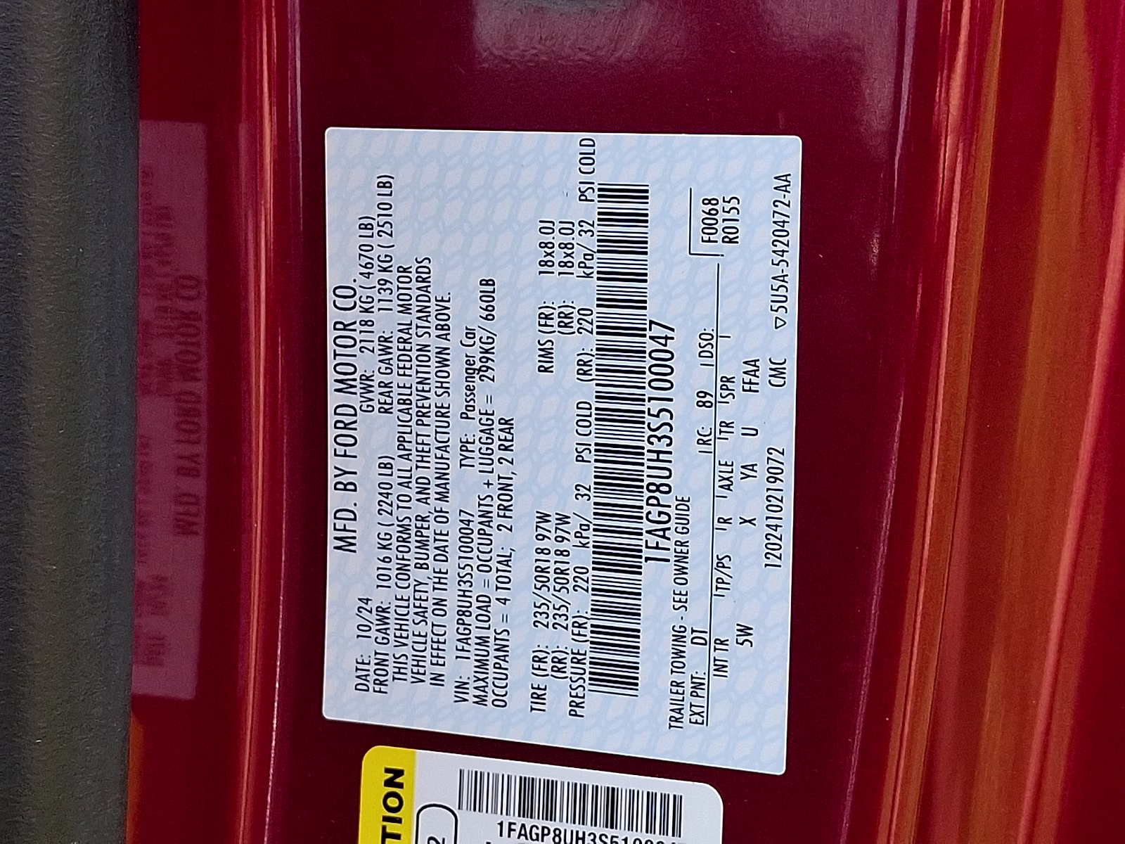 2025 Molten Magenta Metallic Tri-coat - DT Ford Mustang EcoBoost Premium Convertible RWD