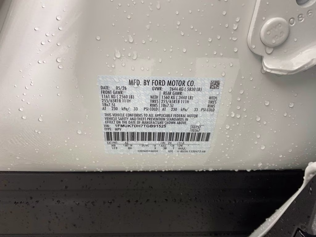 2026 White Metallic Ford Explorer Active RWD SUV