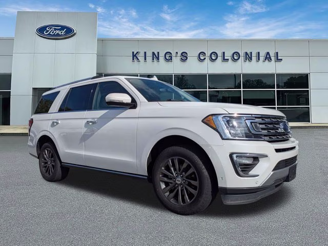 2021 Star White Metallic Tri-Coat Ford Expedition Limited w/Leather, Quad Buckets, & Panor RWD SUV