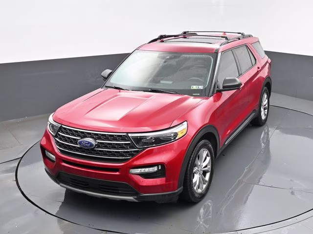 2020 Red Metallic Ford Explorer XLT 4X4 SUV