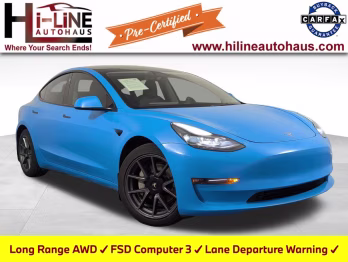 2022 Carolina Blue Tesla Model 3 Long Range AWD Sedan