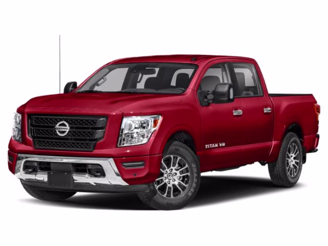 2021 Red Nissan Titan 4X4 Truck