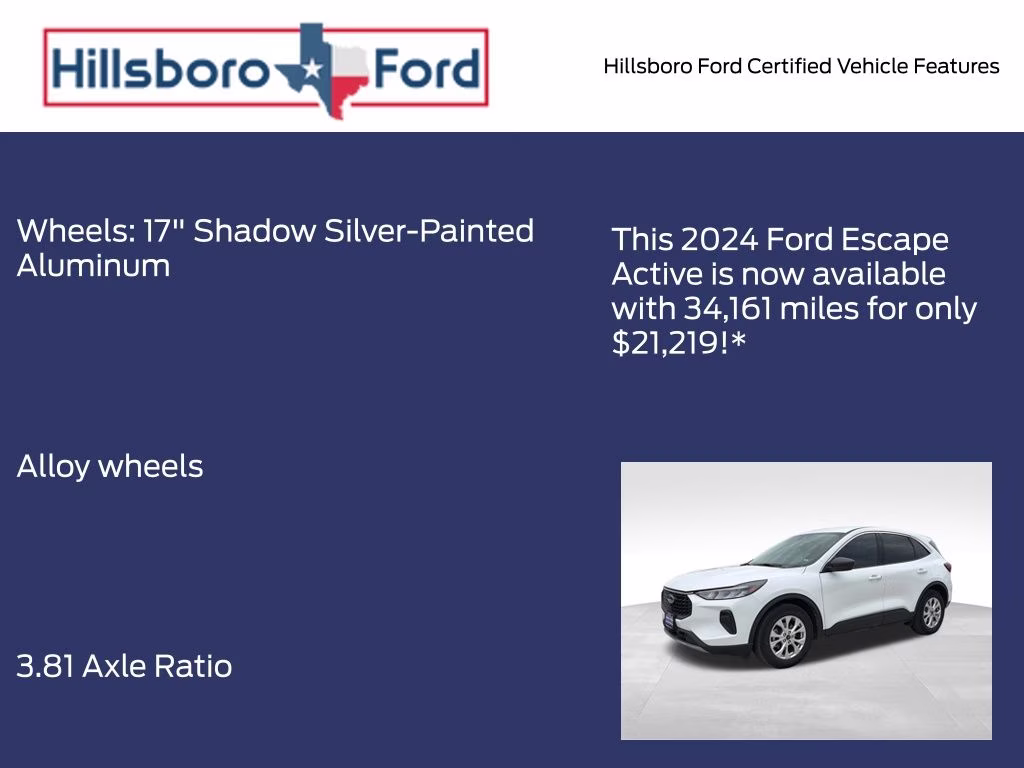 2024 Oxford White Ford Escape Active FWD SUV