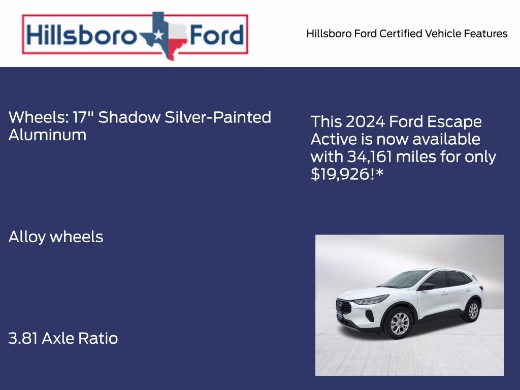 2024 Oxford White Ford Escape Active FWD SUV