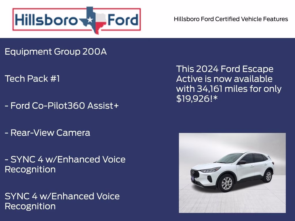 2024 Oxford White Ford Escape Active FWD SUV