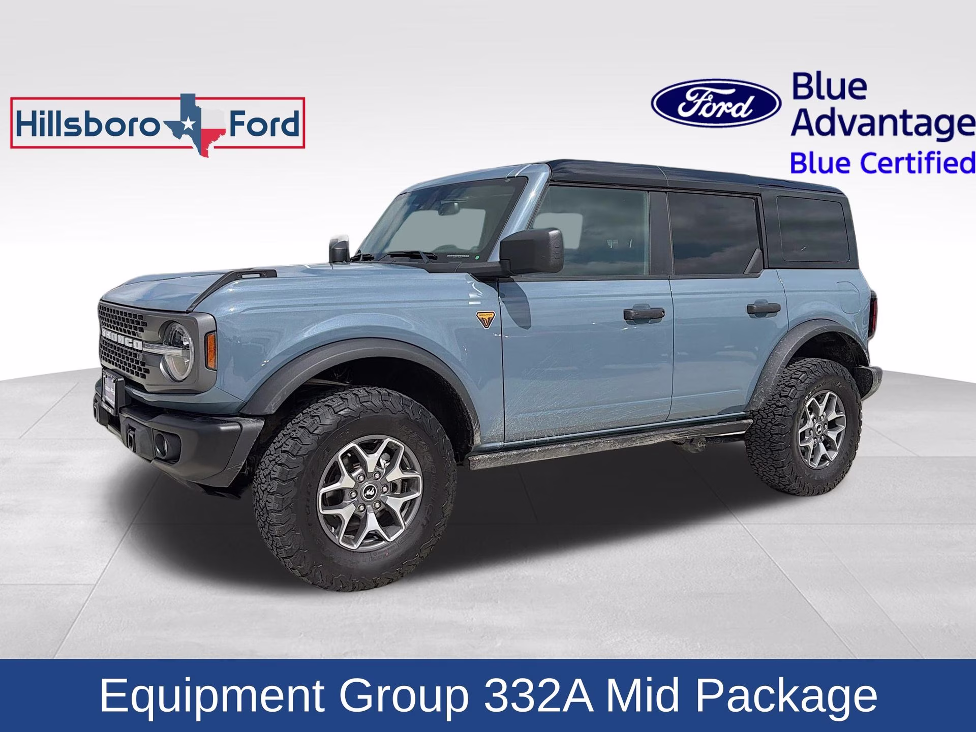 2025 Azure Gray Metallic Tri-Coat Ford Bronco Badlands 4X4 SUV