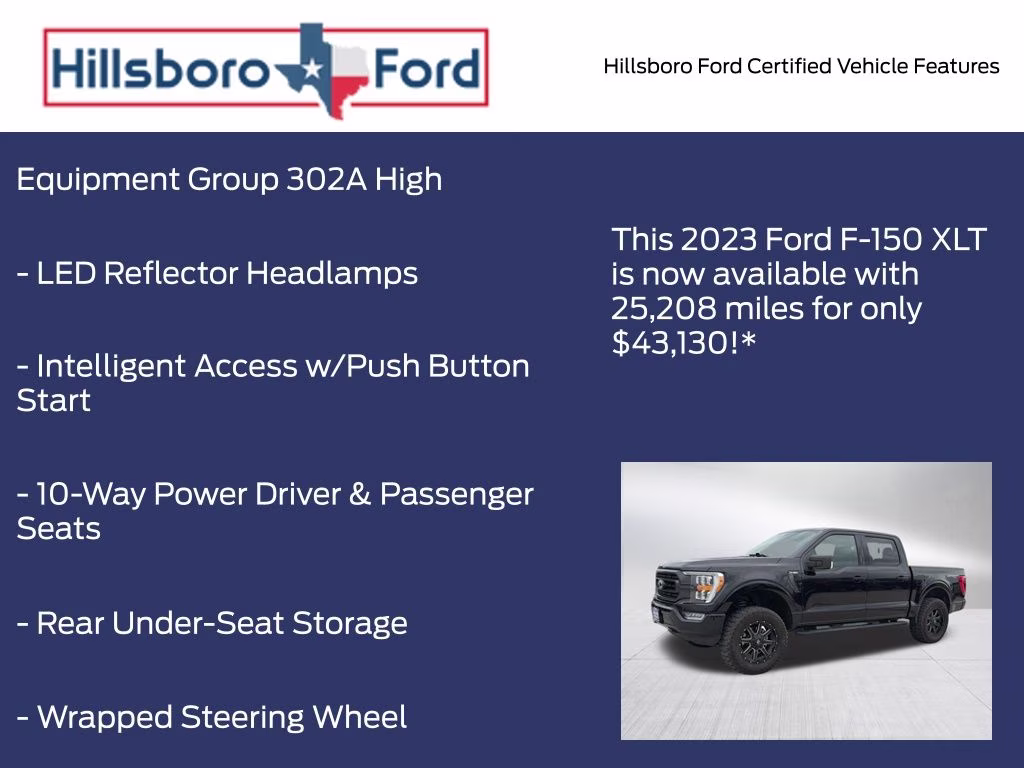 2023 Agate Black Metallic Ford F-150 XLT 4X4 Truck