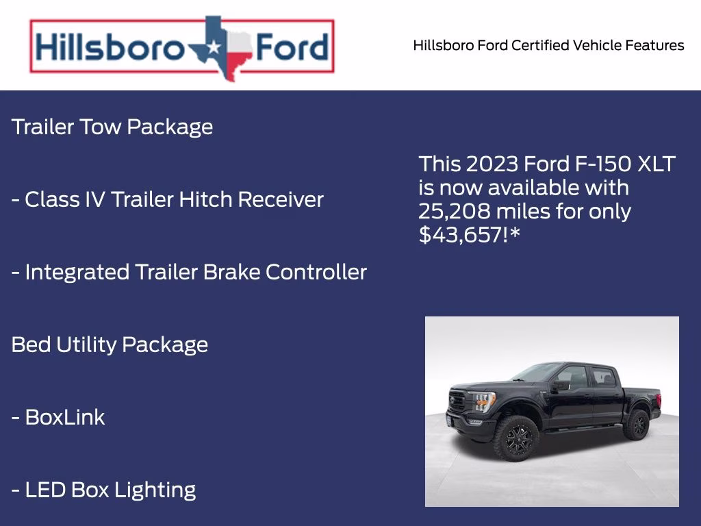 2023 Agate Black Metallic Ford F-150 XLT 4X4 Truck