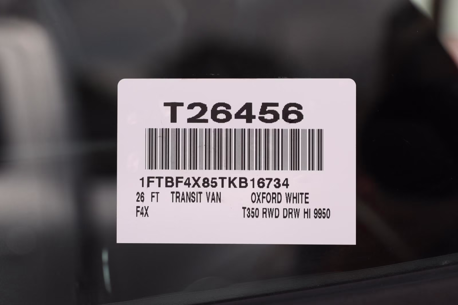 2026 Oxford White Ford Transit Cargo Van RWD Van