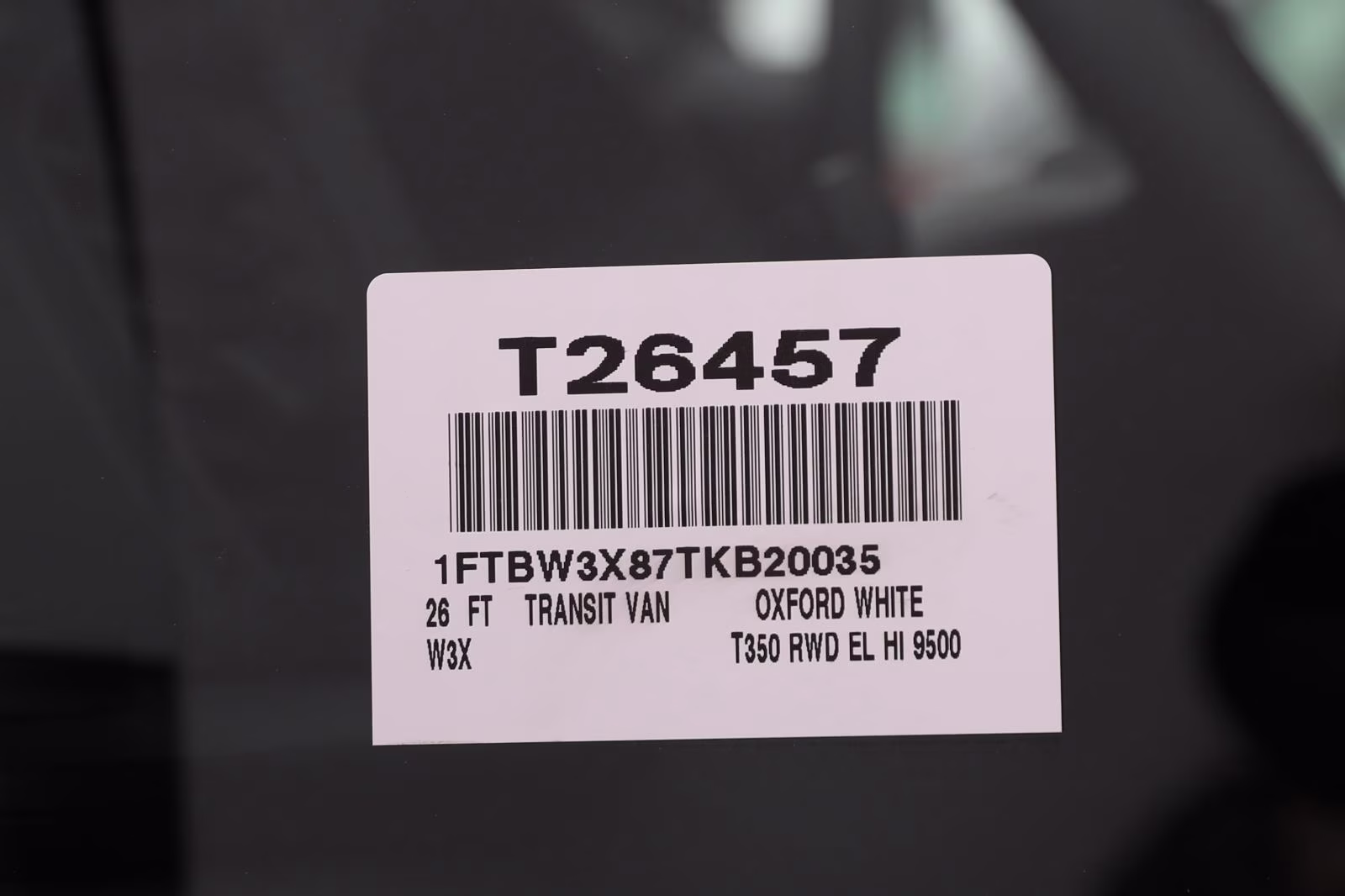 2026 Oxford White Ford Transit Cargo Van RWD Van
