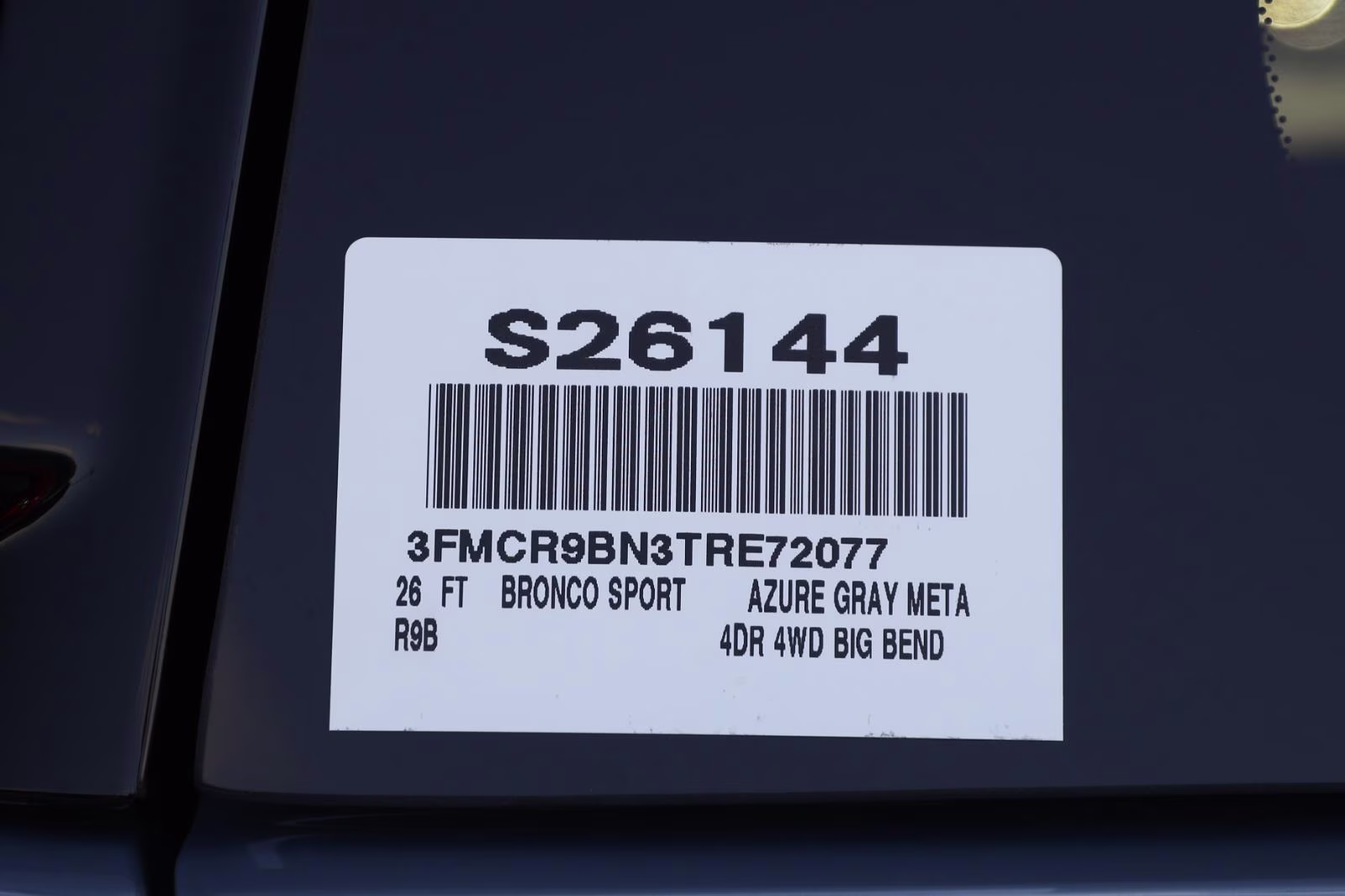 2026 Azure Gray Metallic Tri-Coat Ford Bronco Sport Big Bend 4X4 SUV